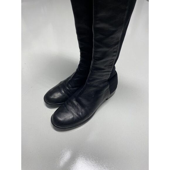 Stuart Weitzman 5050 Over The Knee Boot Black Leather Stretch Elastic Ba… - Picture 5 of 10
